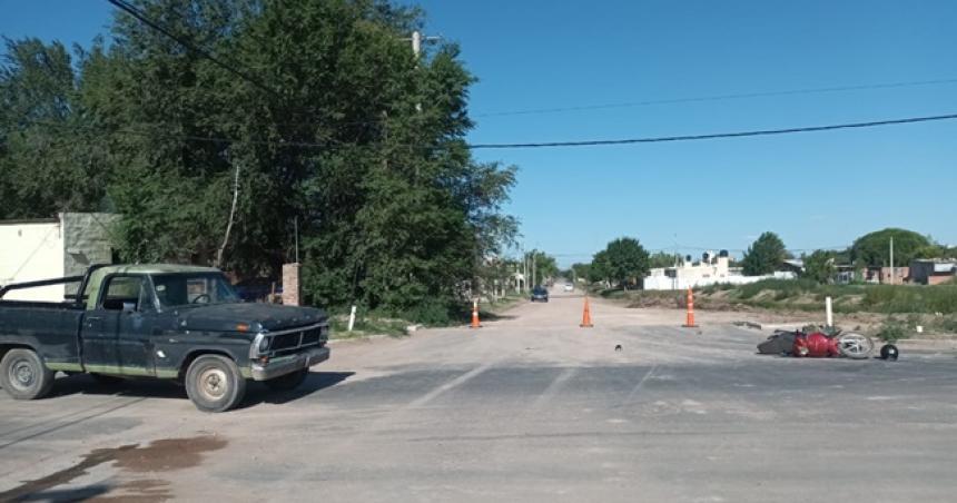 Un motociclista en terapia intensiva por un choque en Santa Rosa